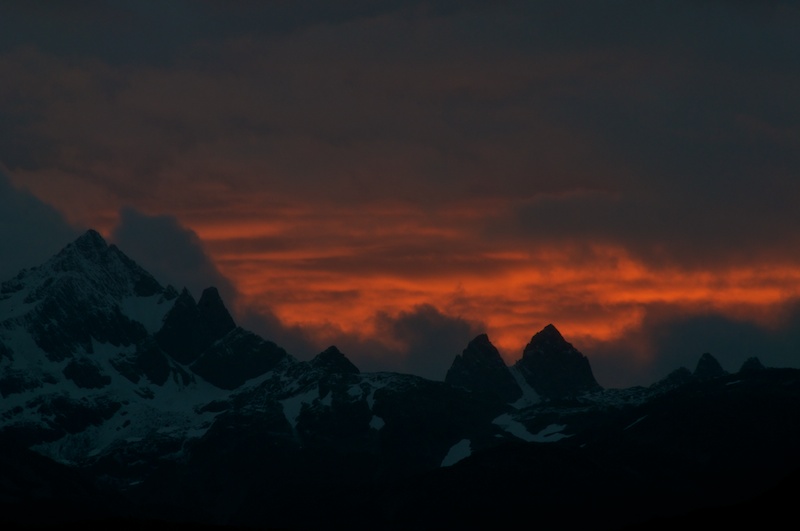 Sunset over the Dientes de Navarino