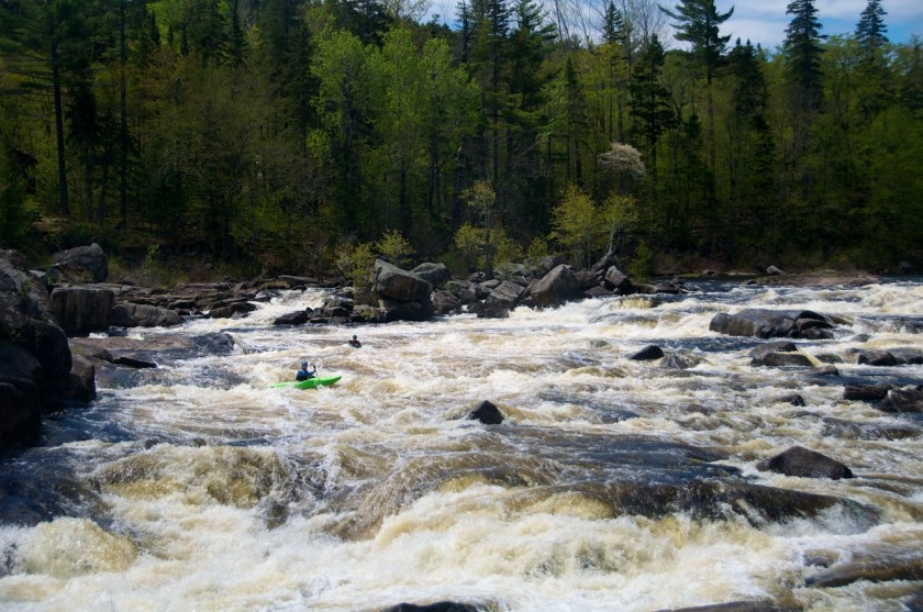 Peter and I running Cribworks on the West Branch of the Penobscot