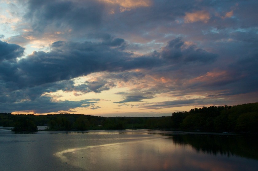 Sunset on the drive back from the West Branch of the Penobscot