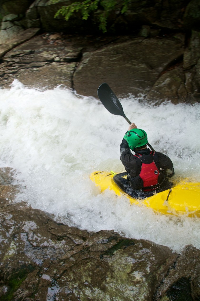 Scott in NO2 Chute on Cold Brook in NH