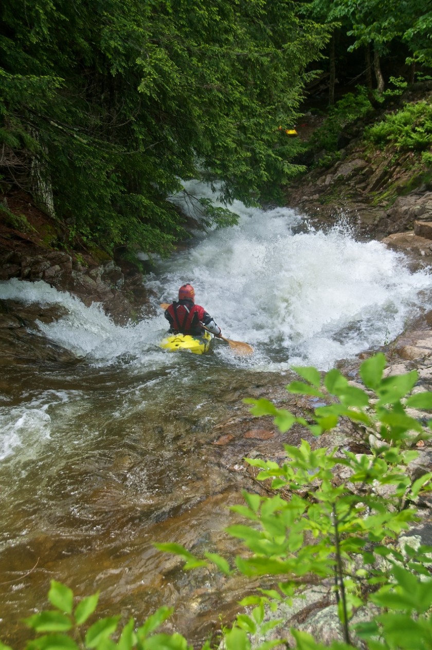Jeremy entering Particle Accelerator on Cold Brook in NH