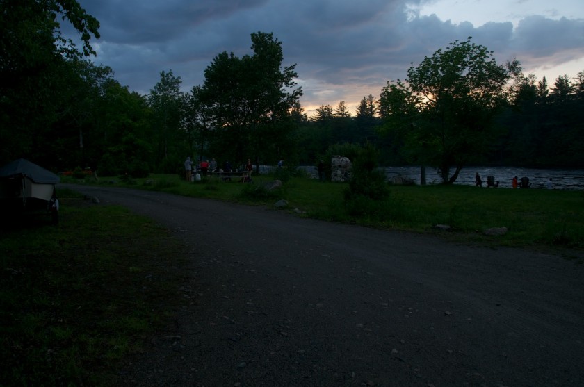 Meeting up with one of the canoe training trips at Big Eddy Campground to make some pizzas.