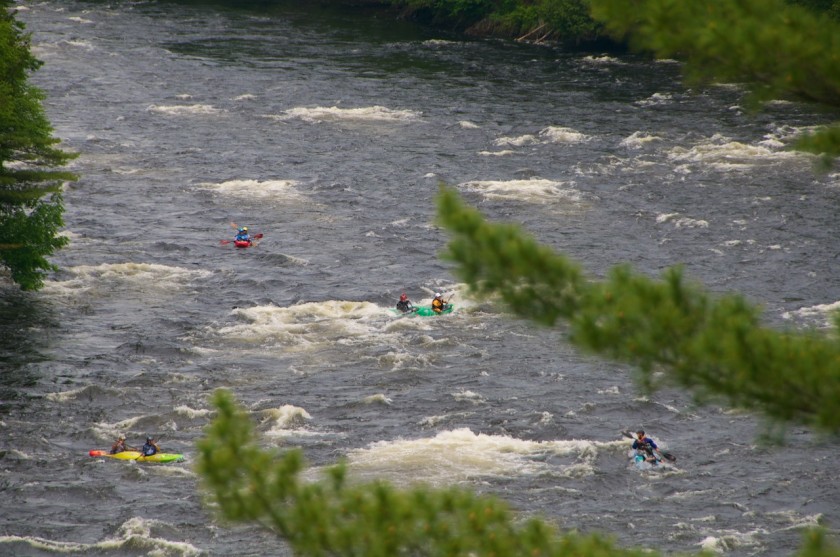 The remnants of the K-Bomb Duo Race meandering their way down to Carry Brook.