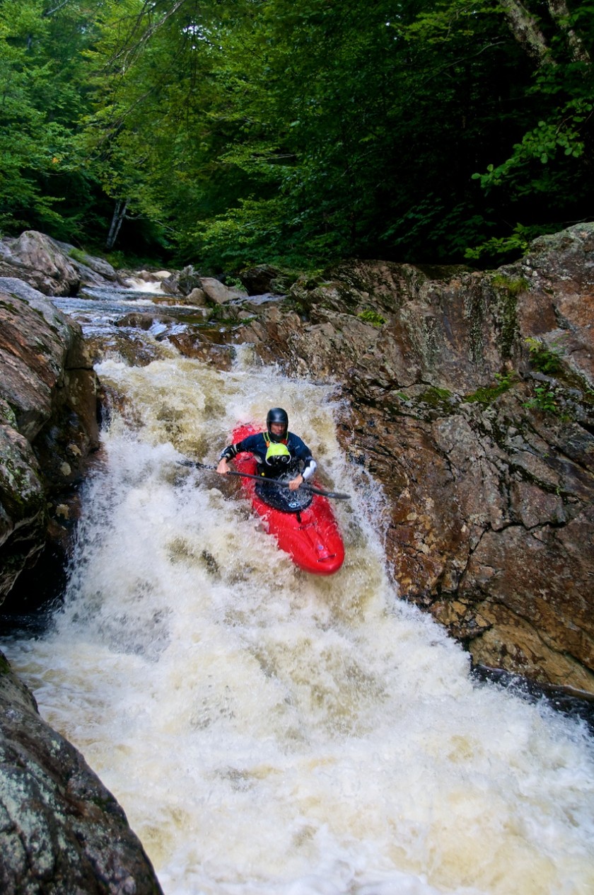 Jeff falling down what I know as Cauldron of Shit on the Bull Branch of the Sunday River