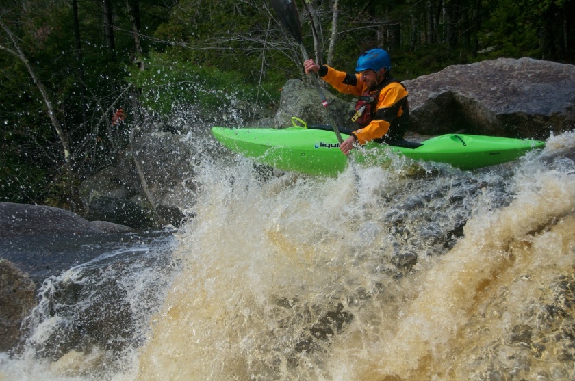 Mike launching off Auto Boof