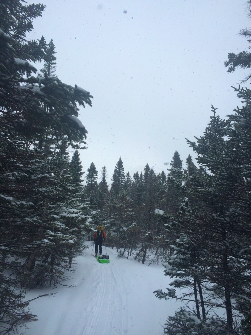 Skinning up to Chimney Pond