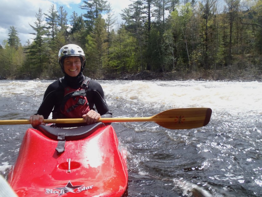 Jeff floating around in the eddy at Big Amberjackmockamus on the West Branch of the Penobscot