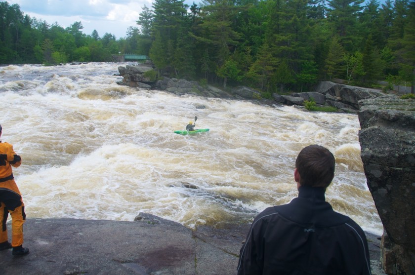 Dangerous Dave running Cribworks at high water on the West Branch of the Penobscot