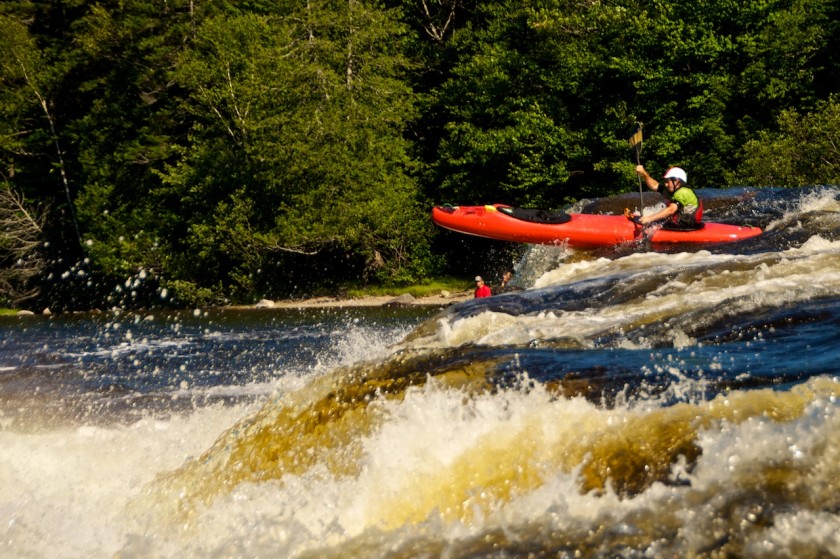 Downriver Freestyle at Nesowadnehunk Falls for the Penobscot Race 1